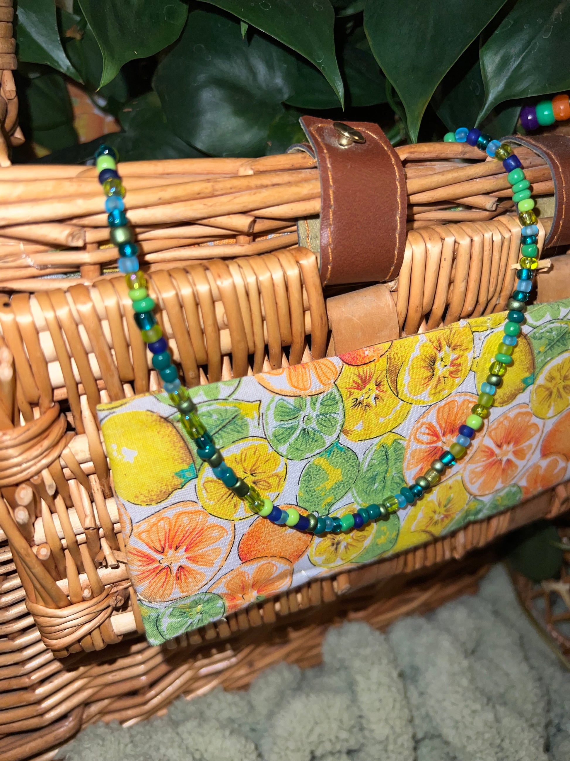 Green Blue Beaded Necklace