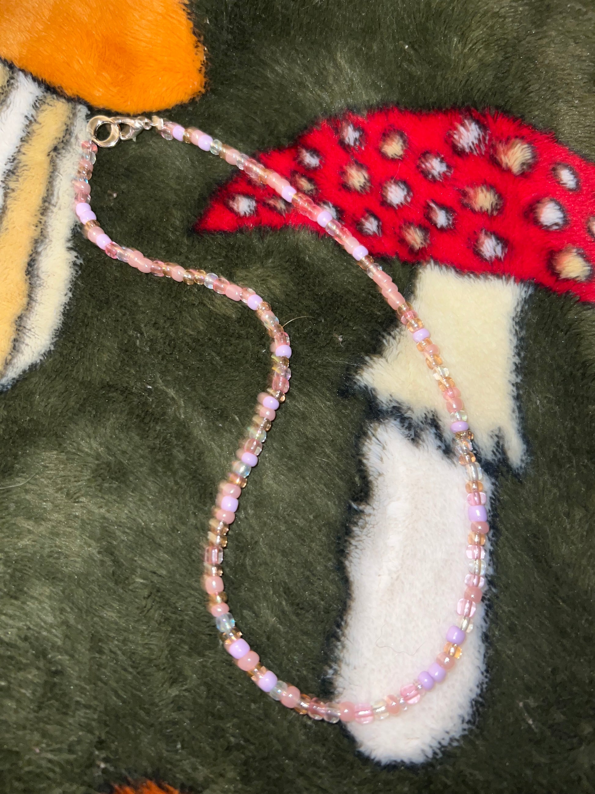 Pinky Mixed Beaded Necklace