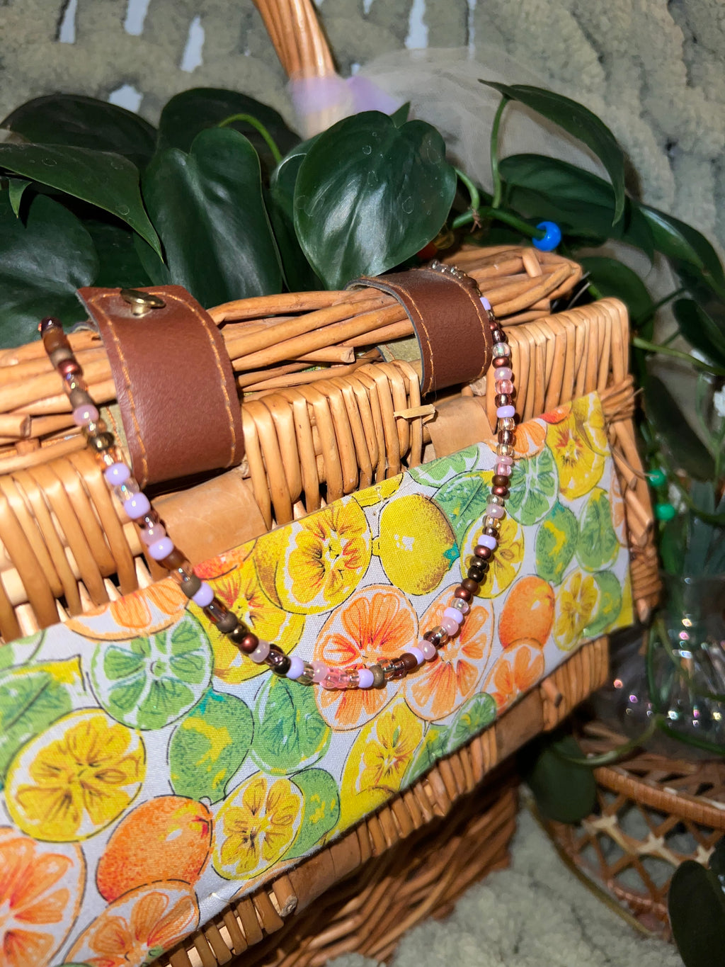 Cocoa Rose Mixed Beaded Necklace