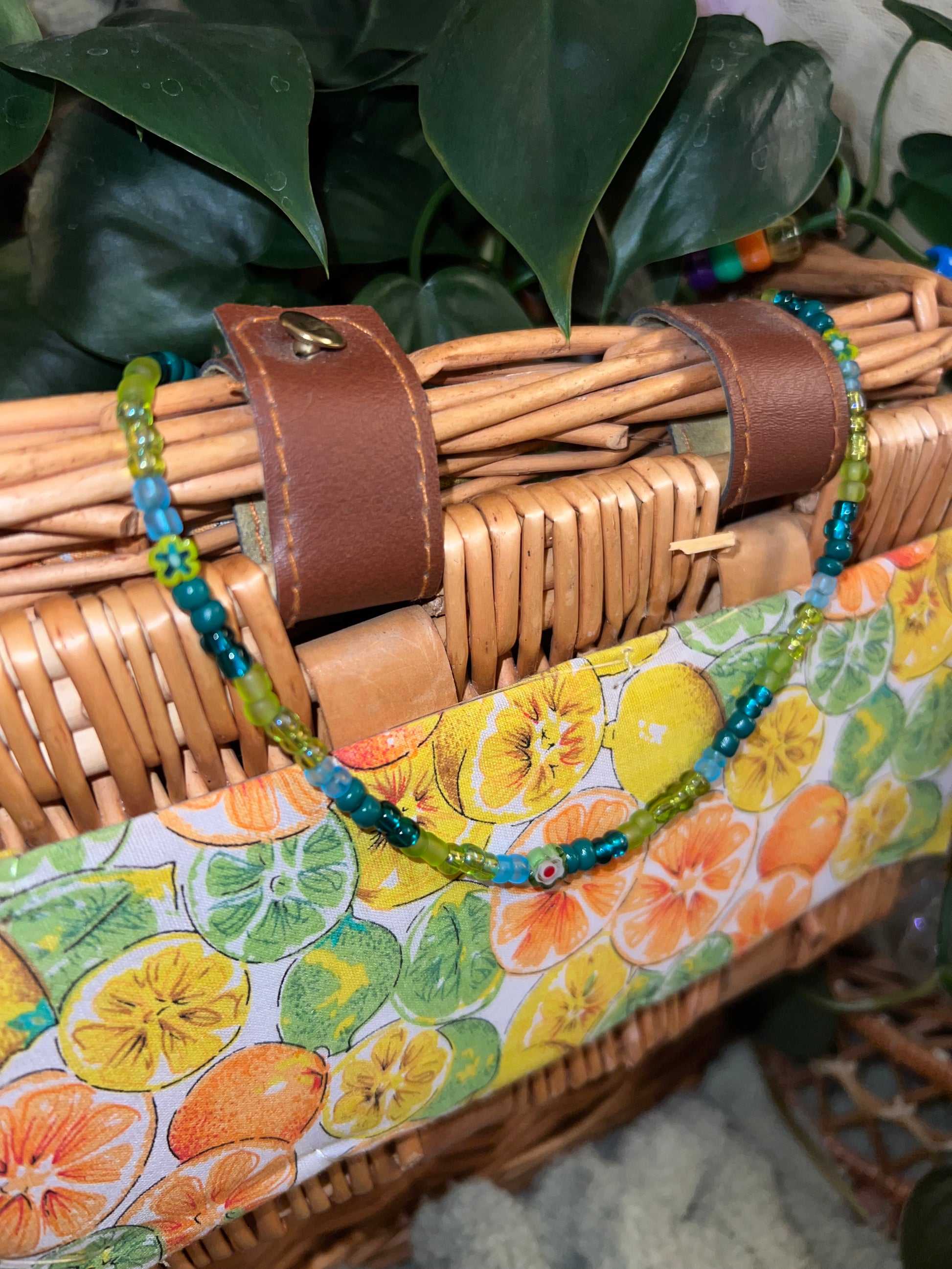 Flower Power Beaded Necklace