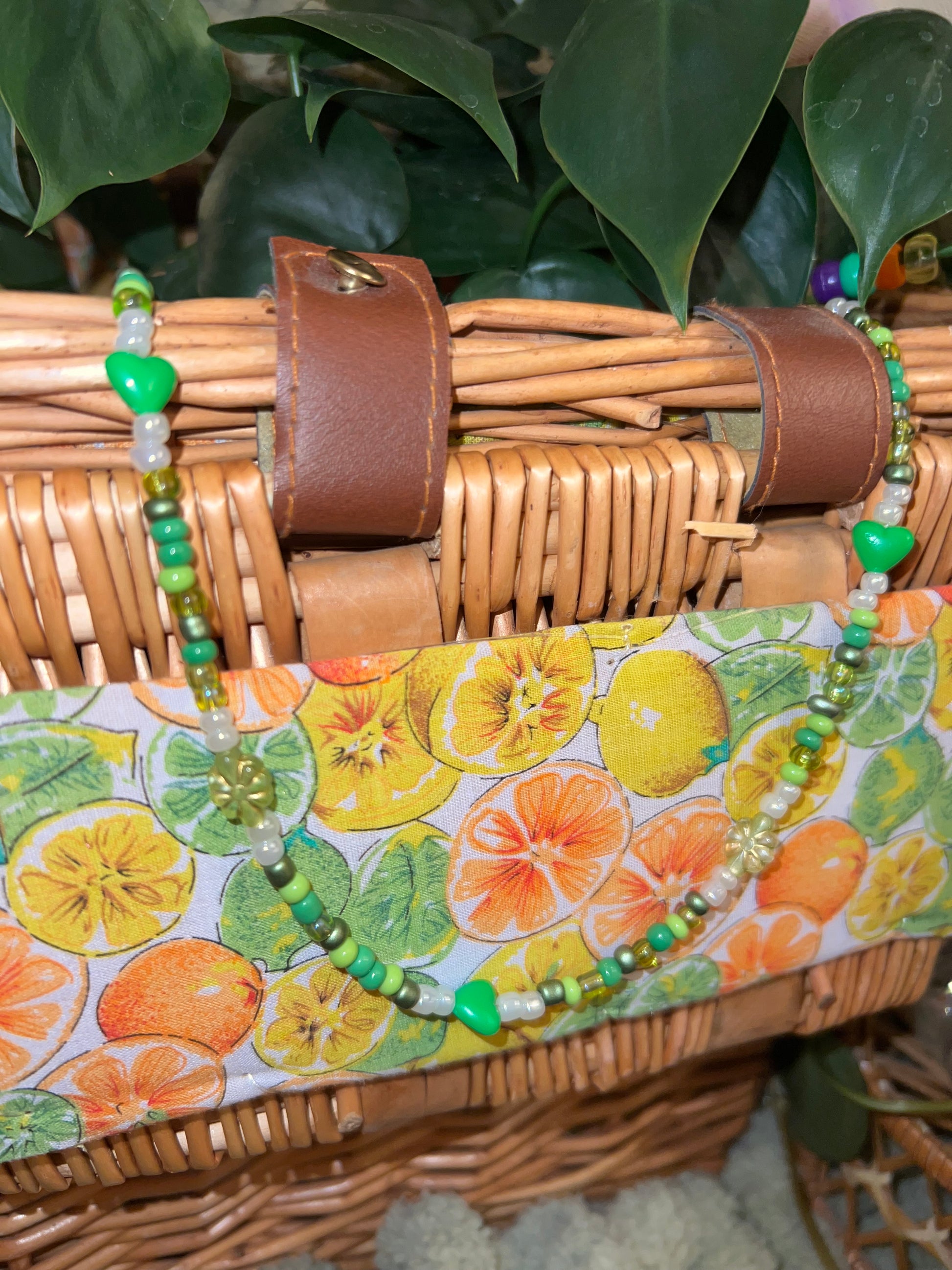 Green Dream Beaded Necklace