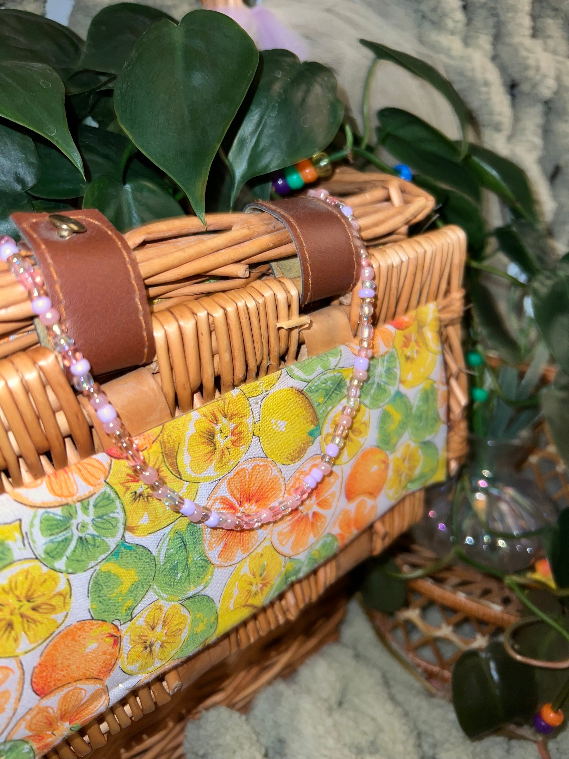 Pinky Mixed Beaded Necklace