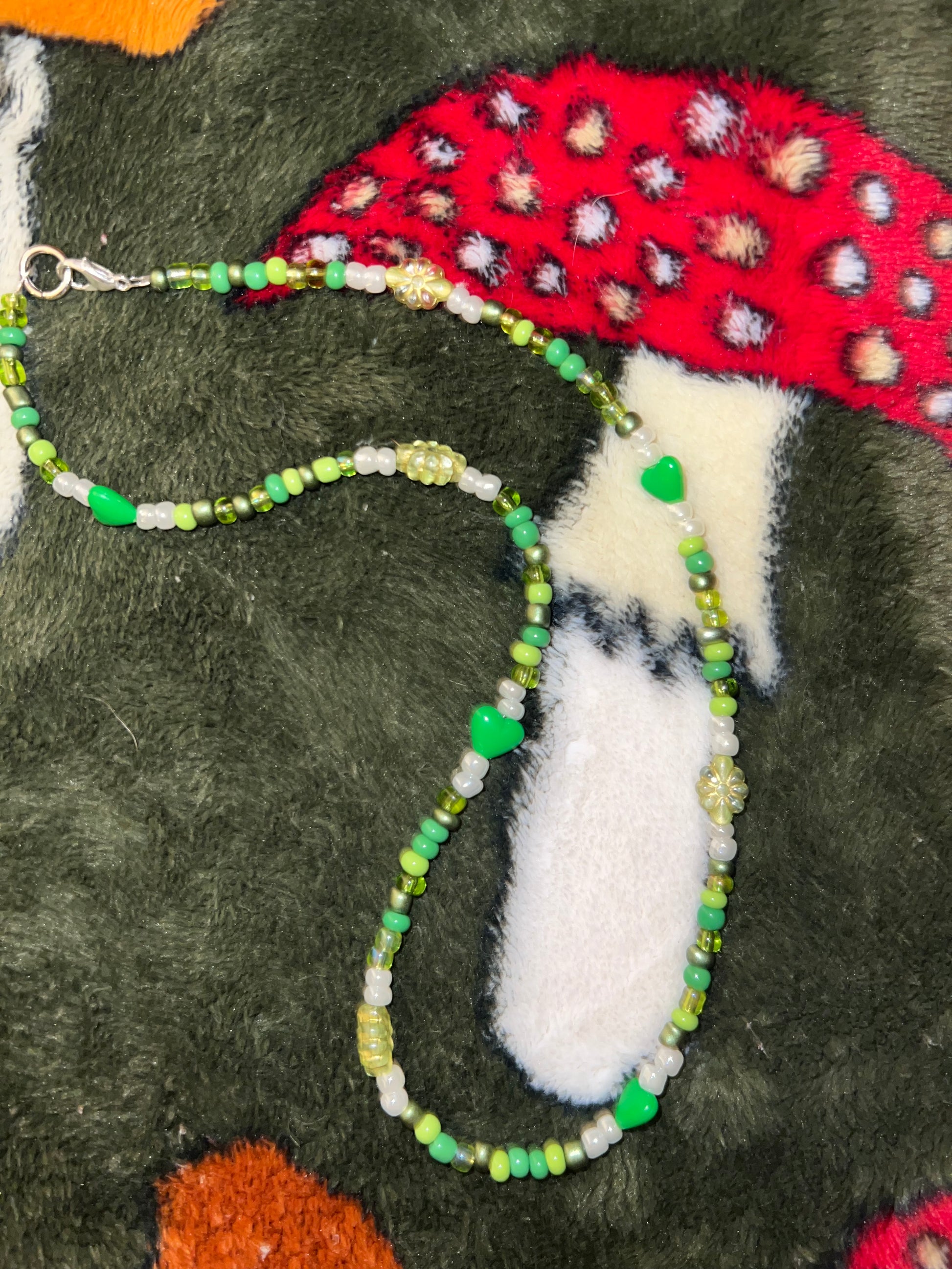 Green Dream Beaded Necklace